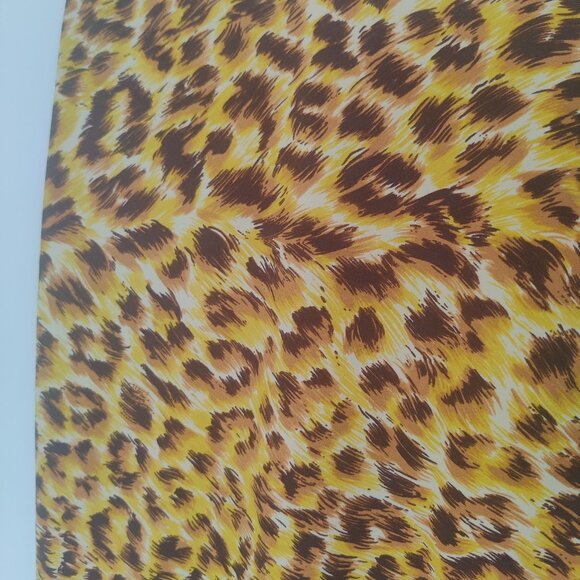 NORMA KAMALI Leopard Stretch Jersey Pencil Skirt Size Large - Picture 3 of 5